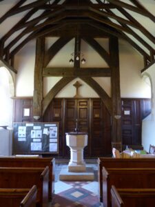 The Font at St Catherine's and St Leonard's Parish Church at Drayton St Leonard